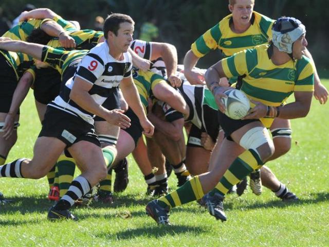 Green Island No 8 Mika Mafi bursts upfield against Southern at Miller Park last Saturday. Photo...