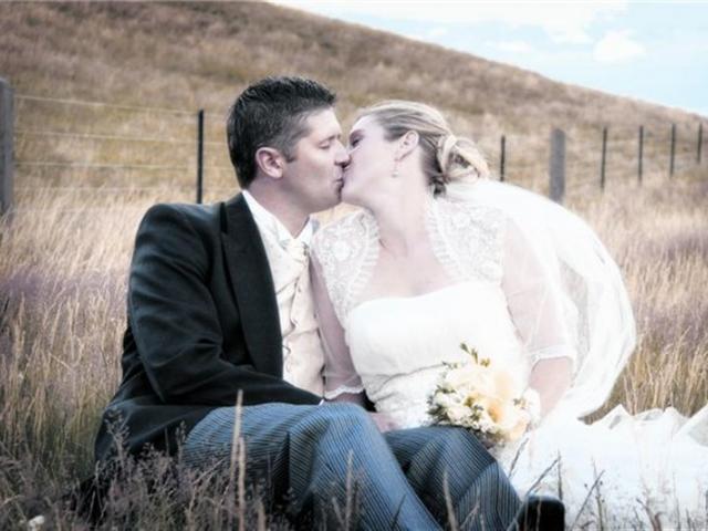 Hayden Fry and Louise Horrell, who were married at the Cardrona Hotel in January this year. Photo...