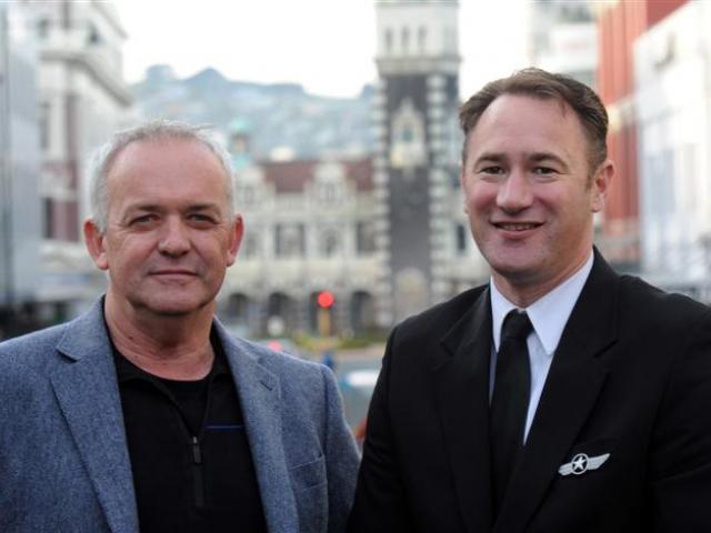 Jetstar's New Zealand head Grant Kerr (left) and and flying operations manager Richard Falkner in...