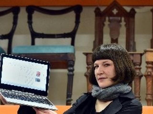 Toitu Otago Settlers Museum collections manager Kiri Griffin displays the digital archive in...