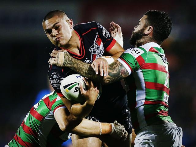 Tui Lolohea during his last outing for the Warriors, against the Rabbitohs in round 23. Photo:...