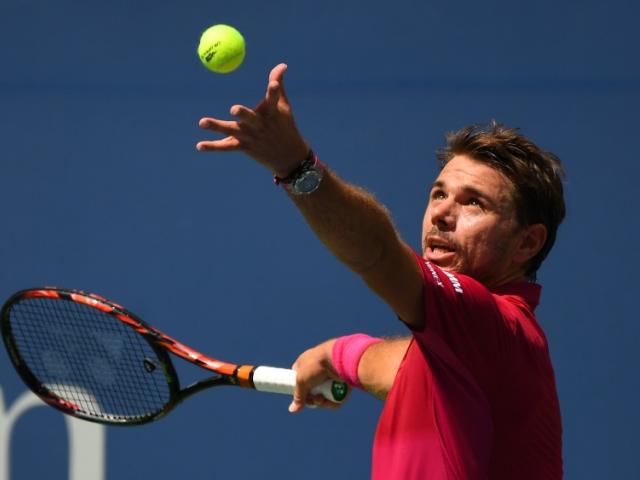 Stan Wawrinka serves during his match against Fernando Verdasco. Photo: Reuters