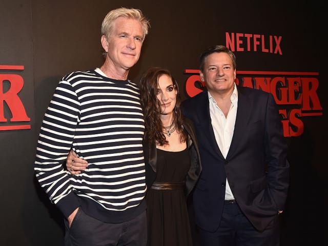 Stranger Things stars Matthew Modine and Winona Ryder, alongside Netflix Chief Content Officer...
