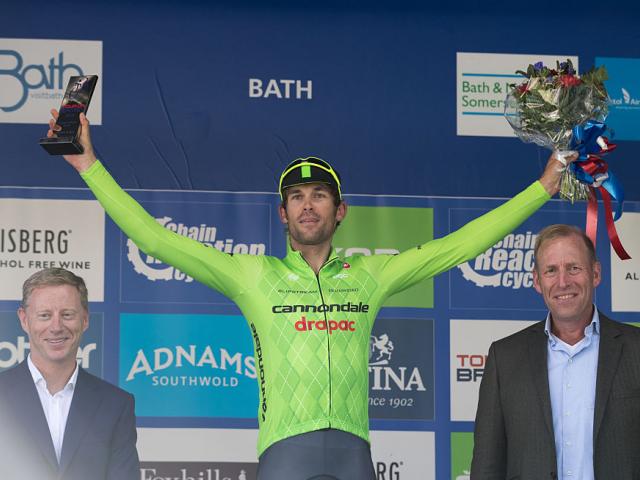 Jack Bauer after his stage victory at the Tour of Britain. Photo: Getty Images