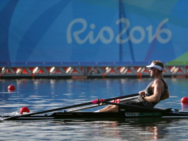 Mahe Drysdale of New Zealand competes in the Men's Single Sculls Heats. Photo: Reuters