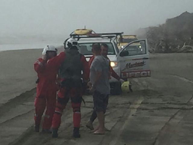 Auckland Westpac Rescue Helicopter staff attended the accident at the Kaipara Harbour. Photo /...