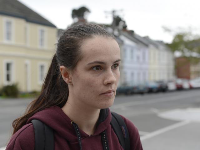 University of Otago fourth-year student Emily Currall says she and other students are on edge following the sexual assaults in the student quarter on Friday night. Photos by Gerard O'Brien.