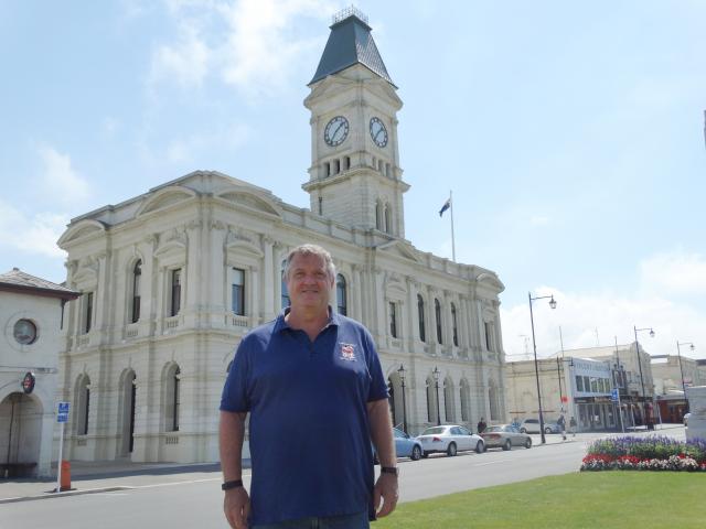 Former Oamaru man Alastair McPhail on a recent trip back to his home town. Photo: Daniel Birchfield.