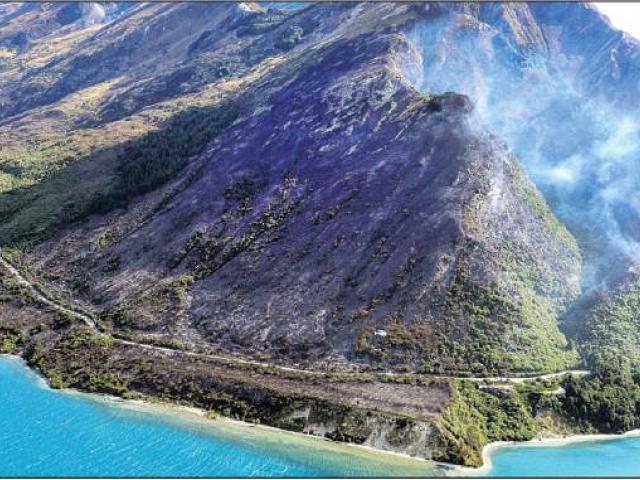 The Rat Point fire in January. Photo supplied
