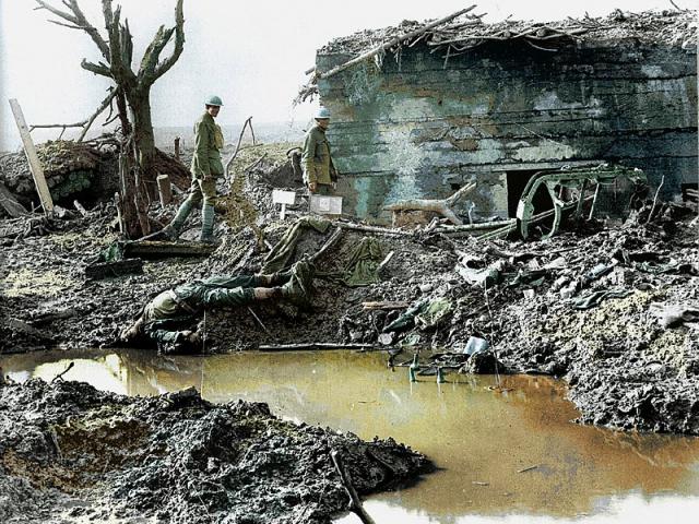 German bunkers at Passchendaele. 