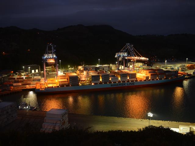 Trade is not just about sending primary produce to the European Union; pictured, a Maersk...
