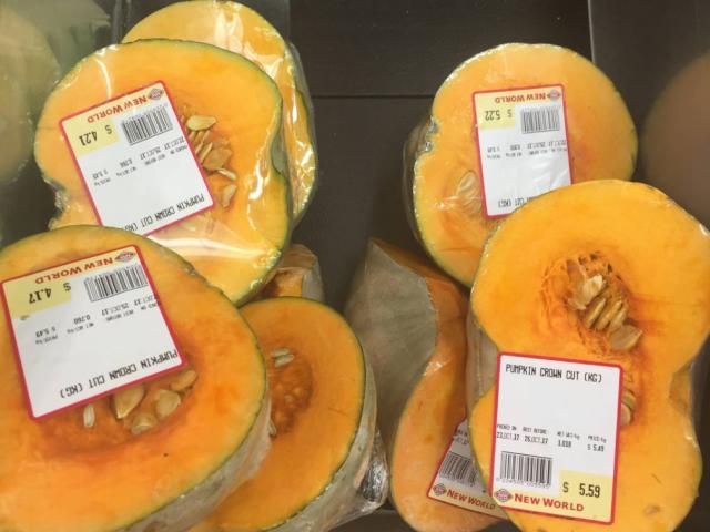 Pumpkins for sale in October, when the NZ Herald first reported on the humble vege's price spike....