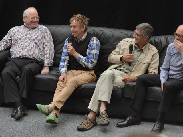 Former Otago representative runners (from left) Stuart Melville, Gavin O’Brien, Brendon Pauley...