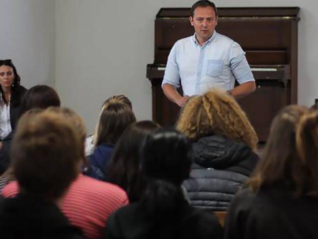 Labour's General Secretary Andrew Kirton talks at the Young Labour summer camp at Waitawheta near...