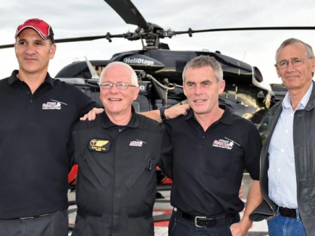 ICU nurse Peter van Tuel (second left) with pilot Clayton Girven (from left), paramedic Ian...