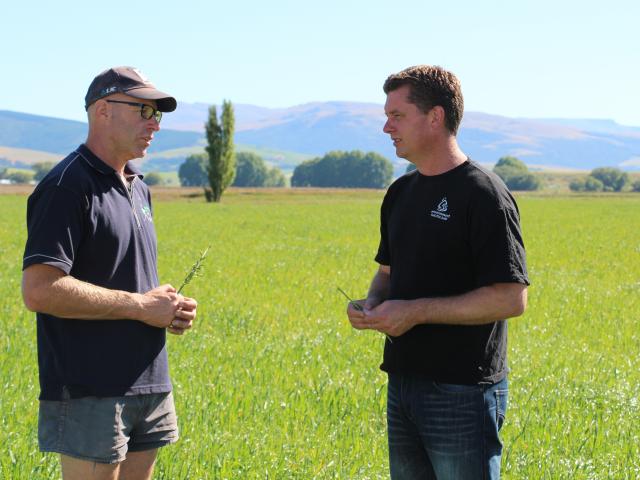 Glenlapa farmer Dylan Ditchfield and land sustainability officer Karl Erikson. Photo: Supplied.