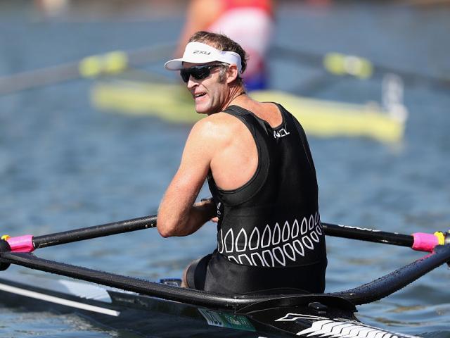 Mahe Drysdale at the end of the 2016 Olympic single sculls final. Photo: Getty Images