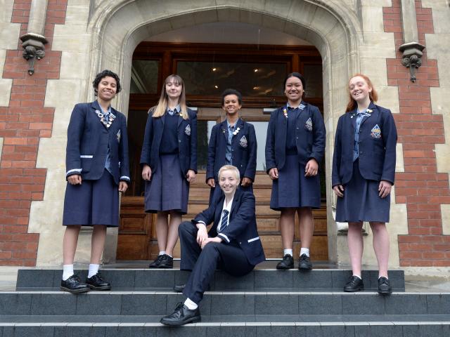 Otago Girls' High School Board of Trustees student representative Sabrina Swerdloff (17) displays...