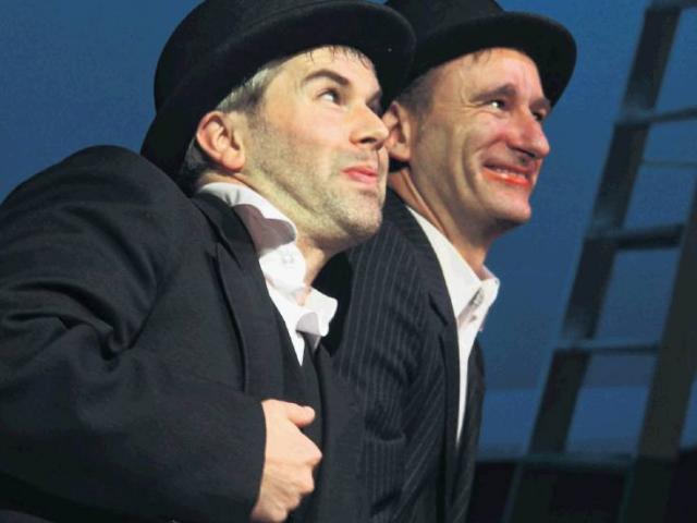 Danny Still and Patrick Davies (right) during the 2010 production of The 39 Steps.