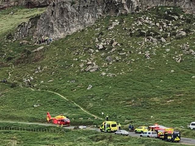 A rescue helicopter was called in to take the injured person to Christchurch Hospital. Photo: RNZ