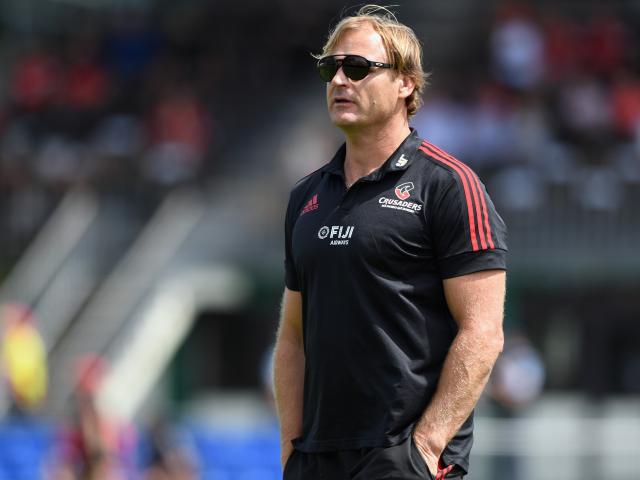 Scott Robertson watching as the Crusaders accounted for the Hurricanes 40-19 in Ashburton at the...