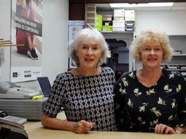 Jill May, left, and her sister, Sandra Blackadder, have sold their Rangiora Shoe Lines business...