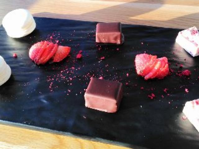 Dessert on board Southern Discoveries dinner cruise.