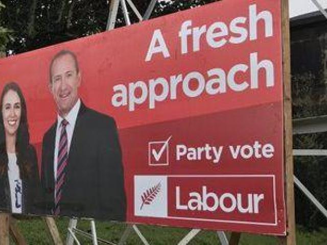 The Labour billboard in 2017. Photo: Twitter / Michael Wood