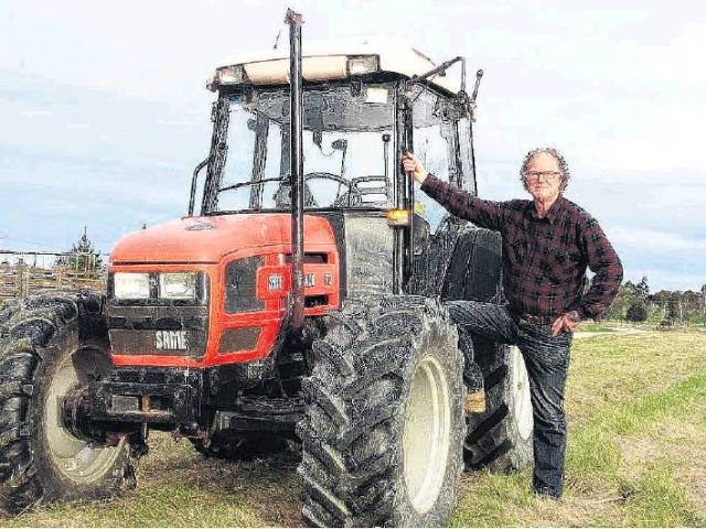 Cut above . .. Otago Field Days chief executive Paul Mutch mows the grass at the yards in the...