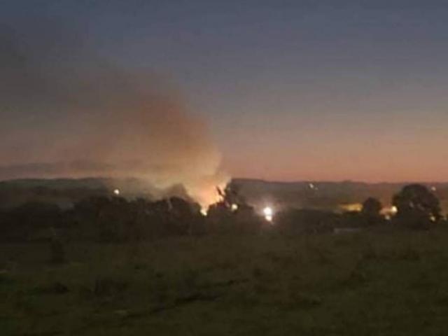 A view of Waikeria Prison where inmates have been on the rooftop burning mattresses since last...