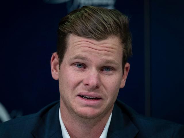 Steve Smith gave a teary-faced confession to sandpaper-gate in 2018. Photo: Getty Images