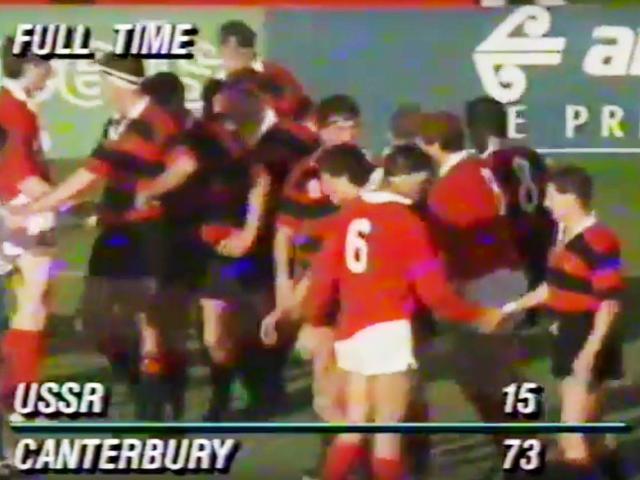 Full time in the Canterbury v USSR match. Photo: Supplied