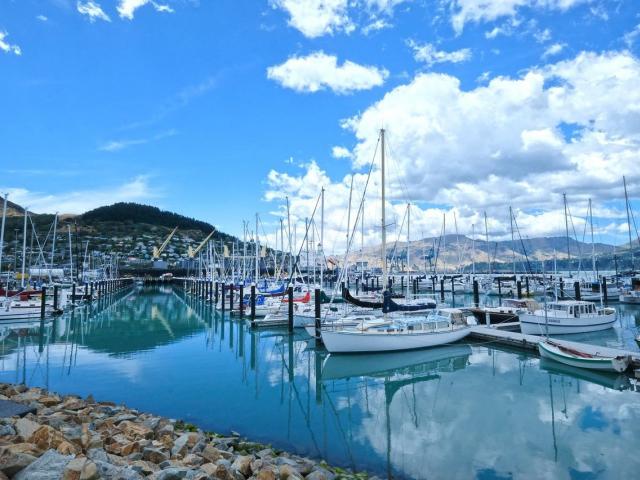 The homes of Lyttelton cling to the hills and overlook the marina.  PHOTOS: CHRISTCHURCHNZ