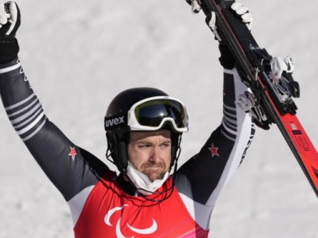 Adam Hall claimed a second medal at the Beijing Winter Paralympics this afternoon. Photo: Reuters