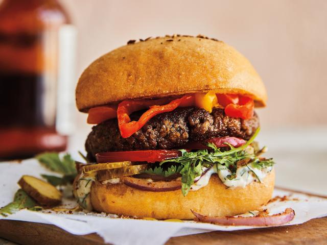 The vegan "Impossible Burger" made using plant-based meat substitutes. PHOTO: SUPPLIED