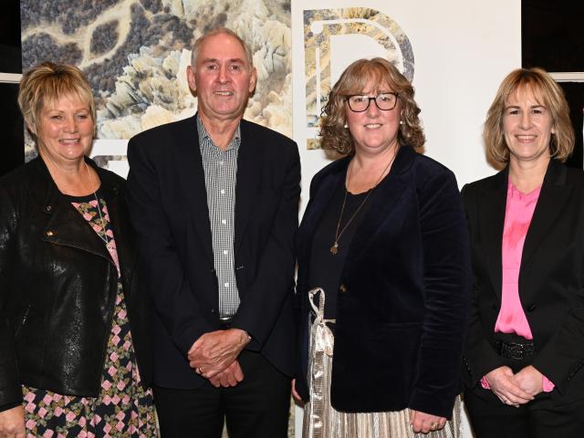Institute of Directors chief executive Kirsten Patterson (second from right) with IoD’s new Otago...