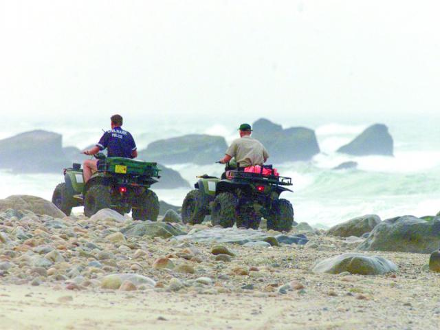 Quad-bike racing on Tautuku Beach, October, 2021. PHOTO: CLUTHA DISTRICT COUNCIL