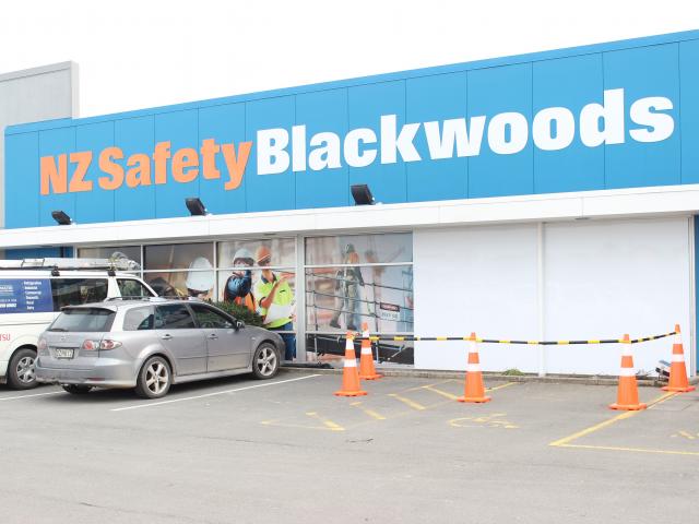NZ Safety Blackwoods in Invercargill, which was ram-raided earlier in the week. Photo: Karen Pasco