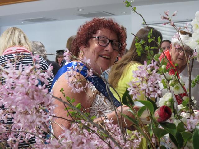 Blossom festival Senior Queen Shirley Marsden at afternoon tea in the Central Otago District...