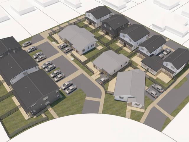 Plans for a new Kāinga Ora housing development in Lorne St, Mosgiel. GRAPHIC: SUPPLIED