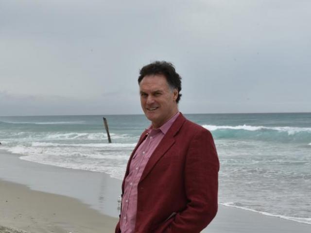 New Dunedin Mayor Jules Radich in front of the remains of the St Clair groyne which has now...