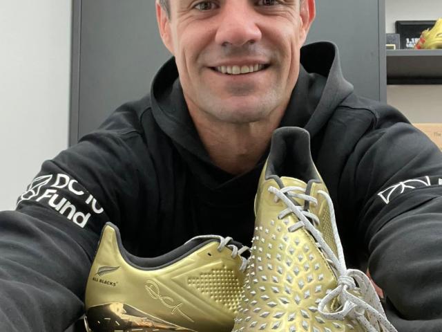 Dan Carter’s limited edition boots are highly sought after. Photo: Supplied