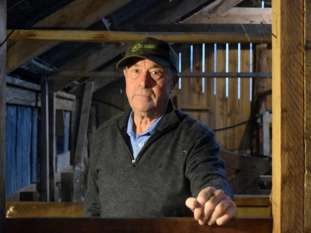 Edward Ellison  in the woolshed on his farm on  Otago Peninsula. PHOTO: SHAWN MCAVINUE