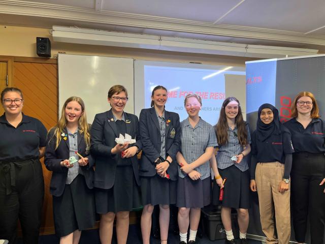 Pictured are the winning team at Otago Girls' High School