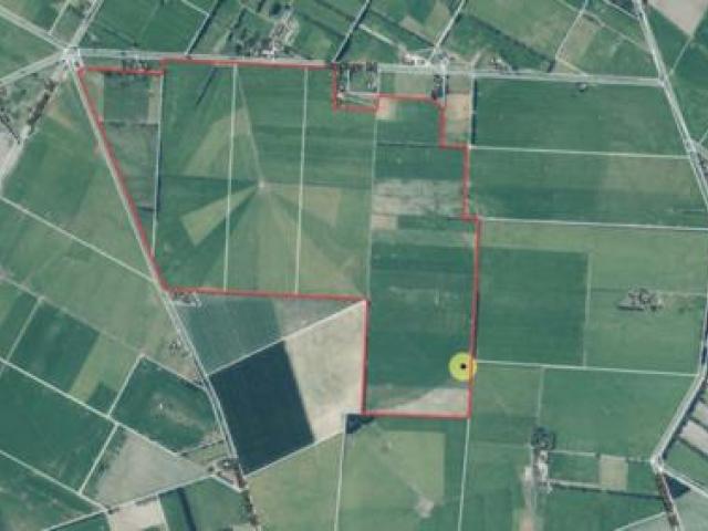 This map displays the boundaries of the proposed solar farm, near Leeston.
