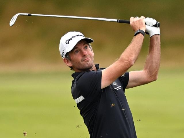 New Zealander Josh Geary follows his approach shot on day two of the New Zealand Open at...