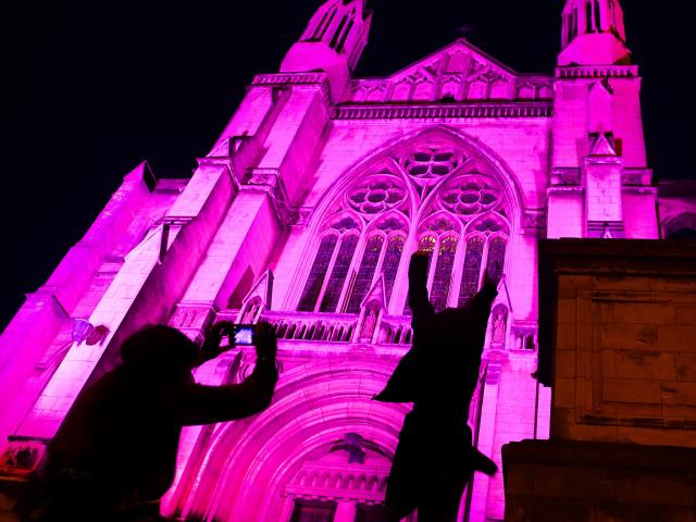 Dunedin’s St Paul’s Cathedral was lit up last night to celebrate the arrival of American  pop...