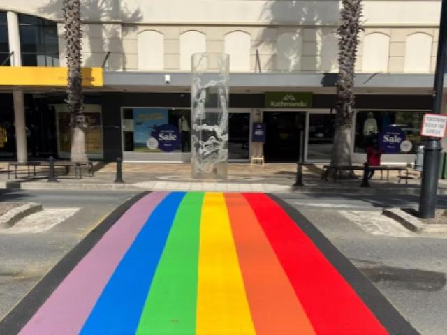 Gisborne’s rainbow pedestrian crossing has been restored. File photo 