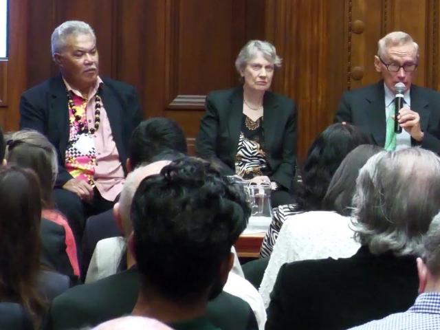 Aukus talks participants (from left) University of Otago Prof Robert Patman, former Tokelau prime...