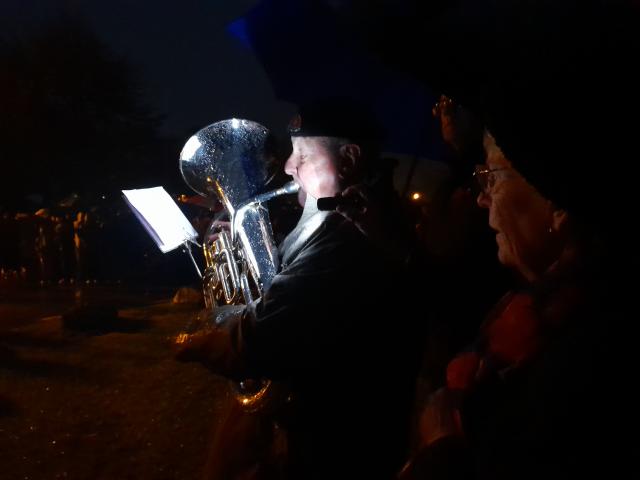 David Leslie at the Wānaka dawn service. Photo: Marjorie Cook 